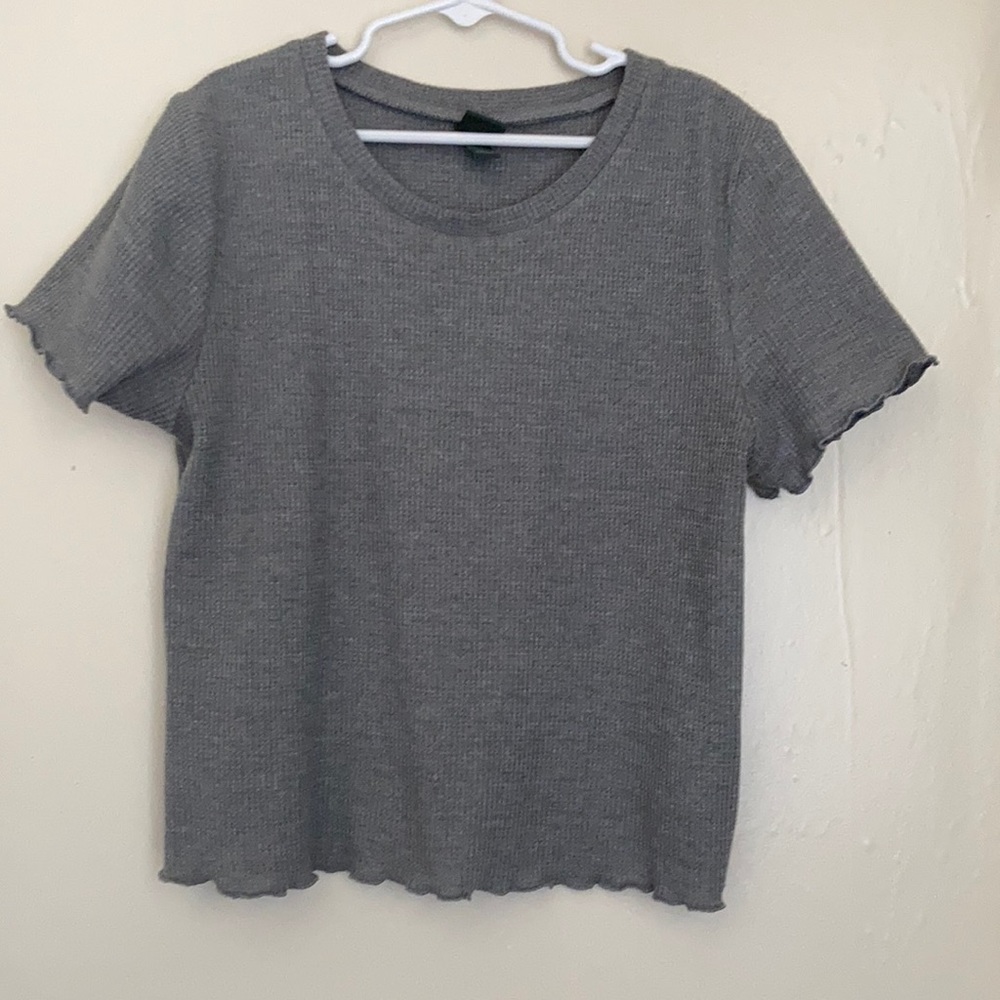 Gray crop top